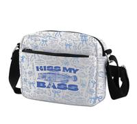 KUIYAI Kiss My Bass Sac à bandoulière pour pêche drôle et humoristique Motif pays américain Lake Life Fisherman Merchandise (kissMyBass)
