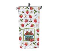 KUIYAI Life is Sweet Serviette de cuisine pour amateurs de fraises Cadeau pour les amateurs de fraises