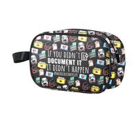 KUIYAI MedicalCoderLifeUK Trousse de maquillage transparente avec inscription « If you Didnot Document It It Didn't Happen »