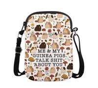 KUIYAI MyGuineaPigUK Sac à bandoulière humoristique pour cochon d'Inde Inscription Me and My Guinea Pigs Talk S hit About You