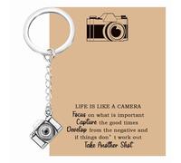 KUIYAI Photographe Cadeau Life Is Like A Camera Photographie Cadeau Mariage Photographe Cadeau Appareil Photo Porte-clés, Life Like Camera Kr UK, S