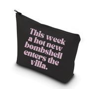 KUIYAI Reality TV Dating Gift Colleger Gift Viewing Party Gift This Week a Hot New Bombshell Enters The Villa Zipper Pouch Makeup Bag, Entrez dans la Villa, Mode