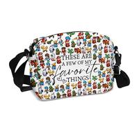 KUIYAI Sac à bandoulière graphique de jeu vidéo pour fans, cadeau pour joueur de jeu, sac de gestion à fermeture éclair pour femme/homme (few thing cactusUK)