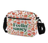 KUIYAI Sac à bandoulière pour amateur de tomates - Cadeau pour les amateurs de tomates - Cadeau de vacances (feelinSaucy)