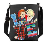 KUIYAI Sac à bandoulière réutilisable avec poupée tueuse maléfique pour les fans de la mariée (be mine)