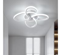 KUKAK Plafonnier LED,Moderne Lampe de plafond,Acrylique,Blanc Froid 6000K | 32W Luminaire Plafonnier,Lampe de Lustre pour Couloir Coucher Salle de Bains Cuisine Salon maison,porche extérieur