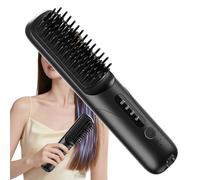 Kukecai Brosse à lisser les cheveux - Outil de Coiffure Portable pour Lisser et Boucler | Peigne à lisser de voyage | pour Appartement, Salon, Déplacements Professionnels, Hommes, Femmes, Voyageurs