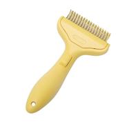 Kukecai Peigne pour animaux,Outil Courbé pour Massage et Toilettage - Brosse pour Chien à Poils Longs Démêler,Idéal pour les poils épais et lâches, salle de bain, voyage, salon, refuge