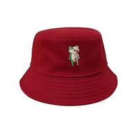 KUKICAT Chapeau de Pêcheur Unisexe Casual Bob Casquettes Broderie Florale Mignon Chic Capuchon Seau Pliables Pas Cher Automne