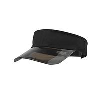 KUKICAT Femmes Hommes Casquette de Protection UV en Plastique PVC Casquette Pare-Soleil avec Visières de Soleil Transparent Chapeau de Golf Casquette de Plage Noir Taille unique