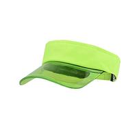 KUKICAT Femmes Hommes Casquette de Protection UV en Plastique PVC Casquette Pare-Soleil avec Visières de Soleil Transparent Chapeau de Golf Casquette de Plage Vert Clair Taille unique