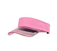 KUKICAT Femmes Hommes Casquette de Protection UV en Plastique PVC Casquette Pare-Soleil avec Visières de Soleil Transparent Chapeau de Golf Casquette de Plage Rose Taille unique