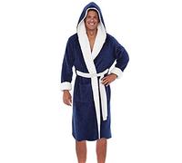 KUKICAT Homme Peignoir de Bain Grande Taille Capuche,avec Capuche Robe Baignoire Couple Peignoir de Bain pour Homme Towelling Unisexe Couleur Unie Hiver Manches Longues