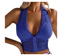 KUKICAT Soutien-Gorge Dentelle Femme Grande Taille Bralette sans Armature Ouverture et Fermeture sur Devant Couverture complète Brassière de Yoga Sport