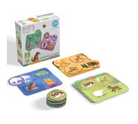 KUKIKUK Jeu de loto animaux câlins - Jeu éducatif pour enfants à partir de 2 ans - Favorise la mémoire, la langue et le jeu social - Grandes cartes pour les petites mains - Cadeau adorable pour les