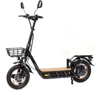 KuKirin C1 ProTrottinette électrique, Moteur 400W, Pneu Pneumatique 14 Pouces, 48V 26Ah Batterie au Lithium Haute Capacité Autonomie de 120 km Charge 200kg avec Rétroviseur Noir