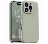 Kukiwhy Coque de Protection Mate pour iPhone 16 Pro, Ultra Fine, en Microfibre de Silicone Liquide, Gel de Silicone Liquide, Anti-Rayures, Protection complète, pour iPhone 16 Pro 6,3" Cuivre Vert