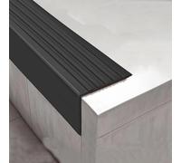KUKIXKK Bande Antidérapante Adhésive pour Escaliers, Nez de Marche Profil d’Angle, profilé d'escalier-Protection,Bande de Bordure, Flexible, Facile à Installer,Largeur:5x5cm(Nero,3m/9.84ft)