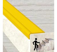 KUKIXKK Bordure d'escalier, marches arrondies, moulure de Nez de Marche, Couvre-marches pour escaliers en Bois, Bandes antidérapantes de Protection des Bords, Largeur 1,5 x 4 cm(Giallo,4.6m/15.09ft)