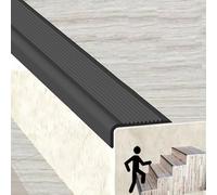 KUKIXKK Bordure d'escalier, marches arrondies, moulure de Nez de Marche, Couvre-marches pour escaliers en Bois, Bandes antidérapantes de Protection des Bords, Largeur 1,5 x 4 cm(Nero,4.6m/15.09ft)