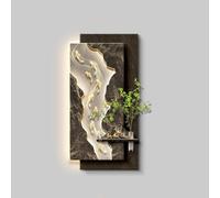 KUKIXKK Décoration Murale 3D en Grès avec LED, Art Mural Moderne pour Salon
