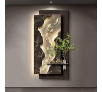 KUKIXKK Décoration Murale 3D en Grès avec LED, Art Mural Moderne pour Salon