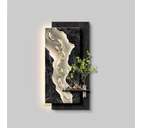 KUKIXKK Décoration Murale 3D en Grès avec LED, Art Mural Moderne pour Salon