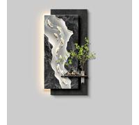 KUKIXKK Décoration Murale 3D en Grès avec LED, Art Mural Moderne pour Salon