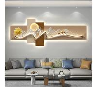 KUKIXKK Décoration Murale LED 3D, Art Mural Lumineux Moderne, Tableau Salon