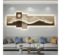 KUKIXKK Décoration Murale LED 3D, Art Mural Lumineux Moderne, Tableau Salon
