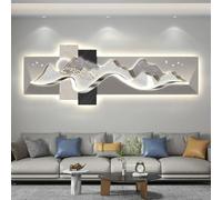KUKIXKK Décoration Murale LED 3D, Art Mural Lumineux Moderne, Tableau Salon