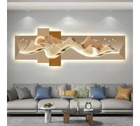 KUKIXKK Décoration Murale LED 3D, Art Mural Lumineux Moderne, Tableau Salon