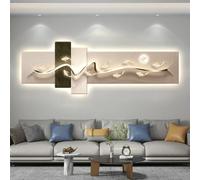 KUKIXKK Décoration Murale LED 3D, Art Mural Lumineux Moderne, Tableau Salon