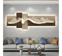 KUKIXKK Décoration Murale LED 3D, Art Mural Lumineux Moderne, Tableau Salon