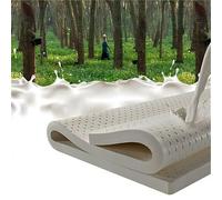 KUKIXKK Matelas Queen Size, surmatelas en Mousse de Latex 2,5/5/7,5/10 cm, Matelas Double 100% Latex Naturel, Soutien du Dos et des articulations sans déformation(King 76"x80"x3"/190x200x7.5cm)