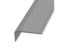 KUKIXKK Nez de Marche en Caoutchouc antidérapant, antiderapant escalier Protection adhésive pour marches d'escalier, pour escaliers intérieurs et extérieurs, Largeur : 3 x 7 cm(Gray,3m/9.84ft)