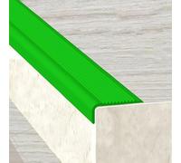 KUKIXKK Nez de Marche Profil d’Angle PVC Auto adhésif Nez de Marche extérieur antidérapant, d'escalier-Protection, Bande antiderapante Bande de Bordure, Largeur 1,5x4cm(Green,3m/9.84ft)