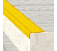 KUKIXKK Nez de Marche Profil d’Angle PVC Auto adhésif Nez de Marche extérieur antidérapant, d'escalier-Protection, Bande antiderapante Bande de Bordure, Largeur 1,5x4cm(Giallo,3m/9.84ft)