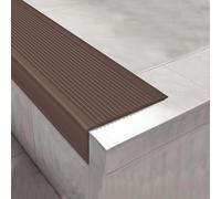 KUKIXKK Nez De Marche Profilé D'escalier, Nez De Marche Escalier Intérieur Extérieur Antidérapant, Protection D'angles De Rebords, Largeur 7,6 x 3,5 cm(Brown,9.4m/30.84ft)