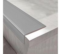 KUKIXKK Nez De Marche Profilé D'escalier, Nez De Marche Escalier Intérieur Extérieur Antidérapant， Protection D'angles De Rebords, Largeur 7,6 x 3,5 cm(Gray,9.4m/30.84ft)