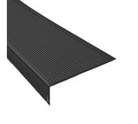 KUKIXKK Nez de Marche profilé d'escalier, Nez de Marche Profil d’Angle PVC autoadhésif, Cornière PVC Protections de Bord et d'angle(Nero,3m/9.84ft)