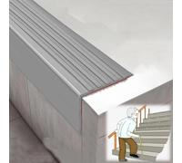 KUKIXKK Protection d'angles et de rebords, Nez de Marche Profil d’Angle PVC autoadhésif d'escalier-Protection, Bande de Bordure, Nez de Marche Profil d’Angle(Gray,3m/9.84ft)