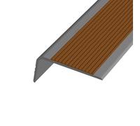 KUKIXKK Protection de Bord d'escalier, Nez de Marche en Vinyle antidérapant, Protection de Bord de Marche autocollante, Bandes antidérapantes, Largeur : 3,5 x 7 cm(Brown Gray,70in/1.77m)