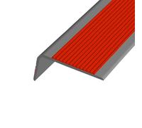 KUKIXKK Protection de Bord d'escalier, Nez de Marche en Vinyle antidérapant, Protection de Bord de Marche autocollante, Bandes antidérapantes, Largeur : 3,5 x 7 cm(Red Gray,70in/1.77m)