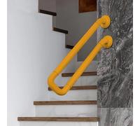 KUKIXKK Rampe d'escalier et Main Courante sécurisées pour l'intérieur ou l'extérieur - Rampes extérieures pour marches extérieures, Barres d'appui pour escaliers intérieurs(Giallo,70cm)