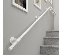KUKIXKK Rampes Robustes pour marches extérieures, rampes d'escalier extérieures en métal, Barres d'appui de sécurité pour Personnes âgées(Wit,14ft/426cm)