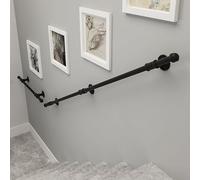 KUKIXKK Rampes Robustes pour marches extérieures, rampes d'escalier extérieures en métal, Barres d'appui de sécurité pour Personnes âgées(Nero,14ft/426cm)