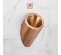 KUKIXKK Urinoir Homme en Acier Inoxydable 304 avec Chasse d'eau à Capteur Intelligent, Urinal Mural Renforcé 1mm, Urinoir Commercial pour Bar, Hôtel et Maison(Brass)