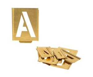 KUKKO Jeu de gabarits de marquage 327 lettres A-Z hauteur de caractère 20mm feuille spéciale TURNUS Quantité:1