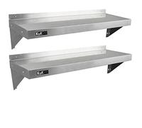 - 2 Etagères en Acier Inoxydable de 125cm x 30cm